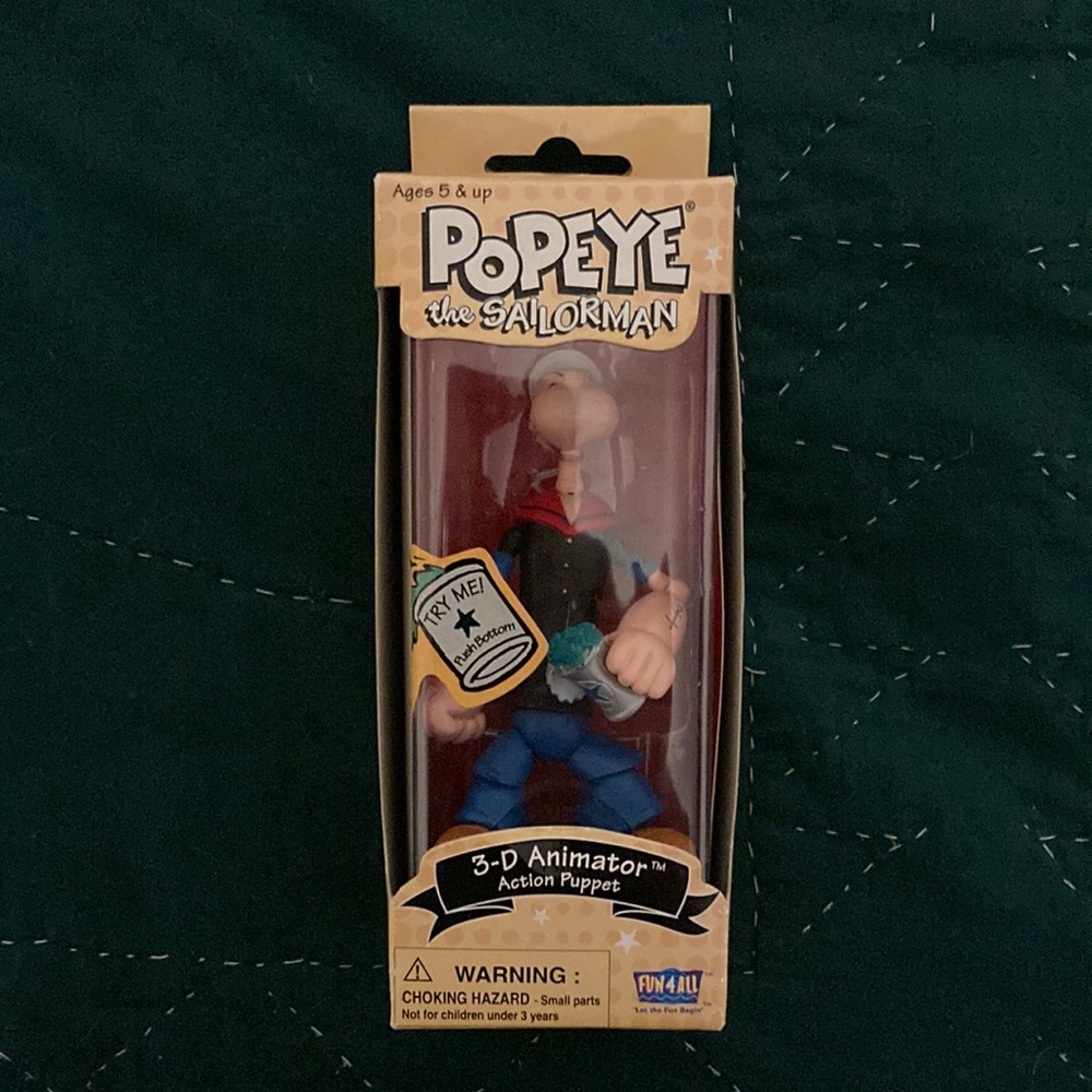 Popeye The Sailorman 3D animator Action Puppet New